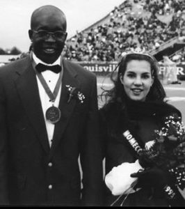 Kevin Trice, M.D., M.B.A., left, was 1995 homecoming king