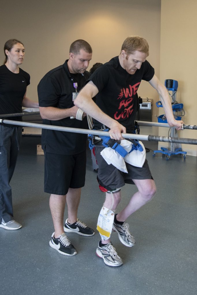 Research participant Jeff Marquis, right, with Justin Vogt