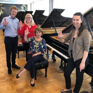 Piano faculty select a new piano for Comstock Concert Hall