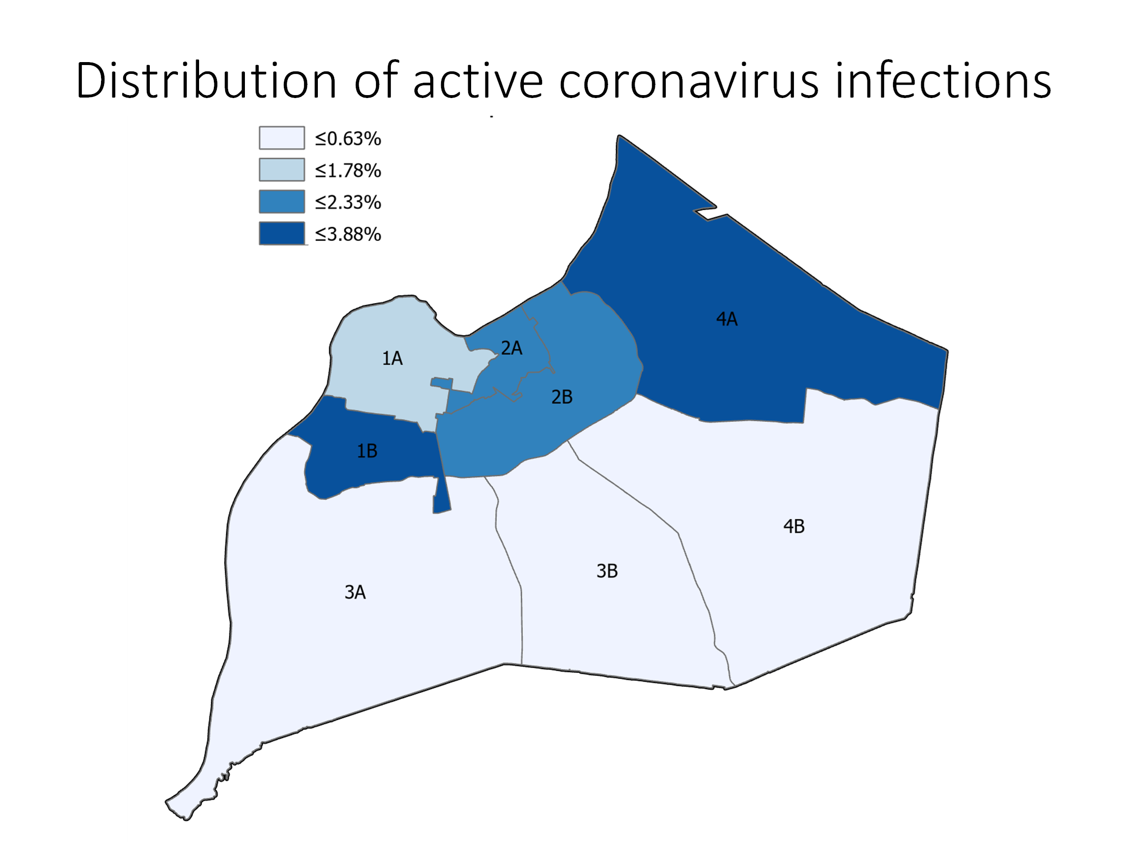 The map shows distribution of active COVID-19 infections in Jefferson County for the week of Nov. 9-16, based on random testing of the population by researchers with the Co-Immunity Project.