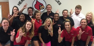 This group from CEHD is headed to Toronto to volunteer at the Parapan American Games for athletes with disabilities. They are all part of the health and sport sciences department.