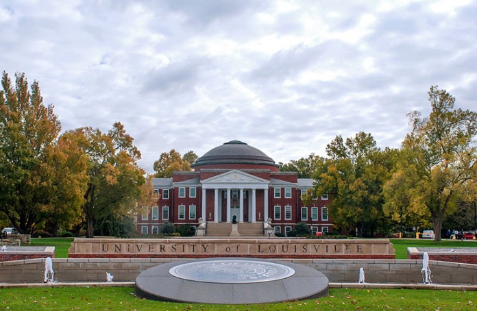 Grawemeyer Hall & Oval Entrance at UofL.