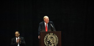 President James Ramsey spoke at convocation.