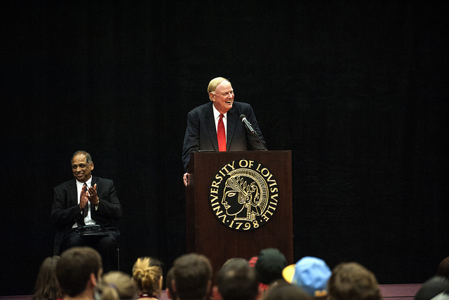 President James Ramsey spoke at convocation.