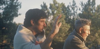1973 photo of Ronald Corum (left) and Edgar Red Cloud (right) during a Vision Quest ceremony on Pine Ridge Reservation.