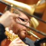 A musician at the 2015 Jazz Fest