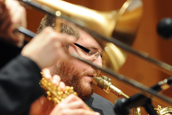 A musician at the 2015 Jazz Fest