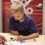 A West End student in the new maker space provided by the Speed School.