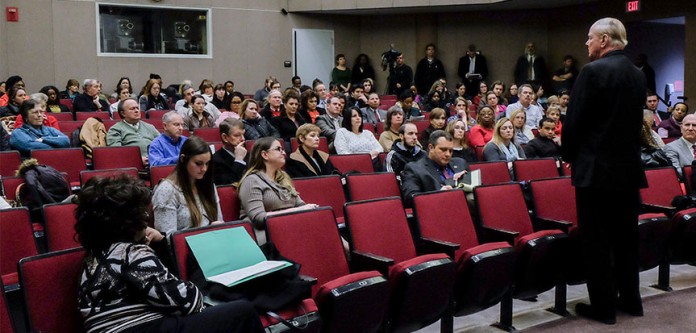 UofL President James Ramsey spoke Monday at a campus forum.