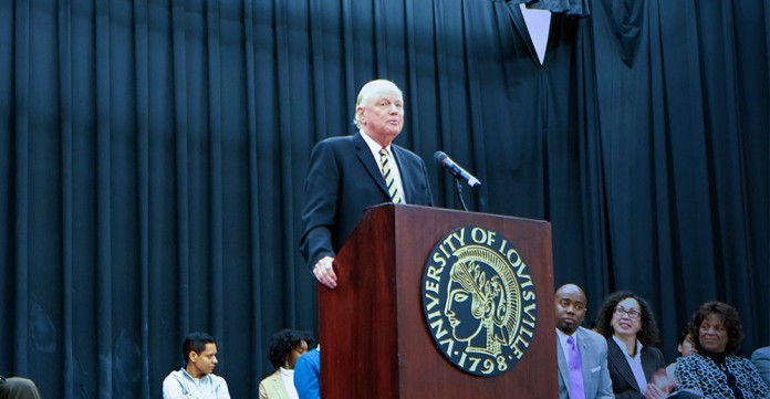 President Ramsey speaks at diversity forum Nov. 20.