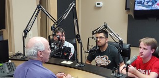 Quiz Bowl team coach Matt Church (Advisor, Arts & Sciences) and team members were interviewed for 'UofL Today with Mark Hebert.'