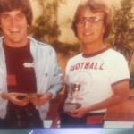 John Smith (right), now assistant director of intramurals at UofL, was the “trainer” of EKU’s turtle, which completed the course in just 6 seconds.