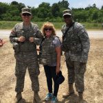 Brandeis School of Law Dean Susan Duncan (center) recently participated in Boss Lift Day, sponsored by the Employer Support of the Guard and Reserve program of the U.S. Department of Defense.