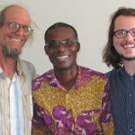 From left, Thomas Woernle, concert master of the Ghana National Symphony Orchestra, Isaac Anoh, director and conductor of the Ghana National Symphony Orchestra, Jordan Taylor.