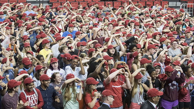 Convocation includes the symbolic issuing of a Cardinals baseball cap, which the freshmen are encouraged to exchange for a graduation cap in four years.