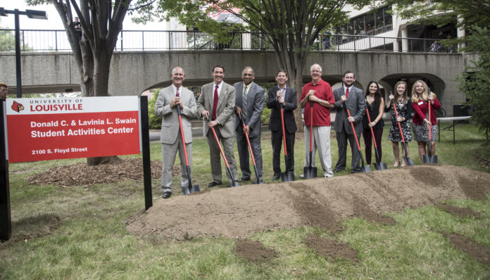 UofL officials marked the SAC renovations with a groundbreaking ceremony Wednesday.