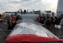 UofL dental students volunteering at the 2015 Spirit of '45 event.