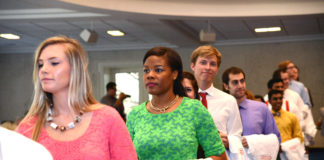 Dental students at the White Coat Ceremony.