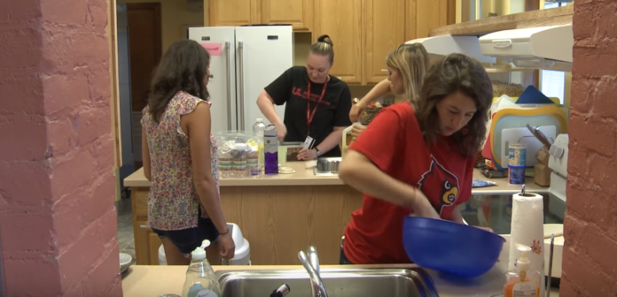 A group of first-year Brandeis School of Law students volunteer at the Ronald McDonald House.