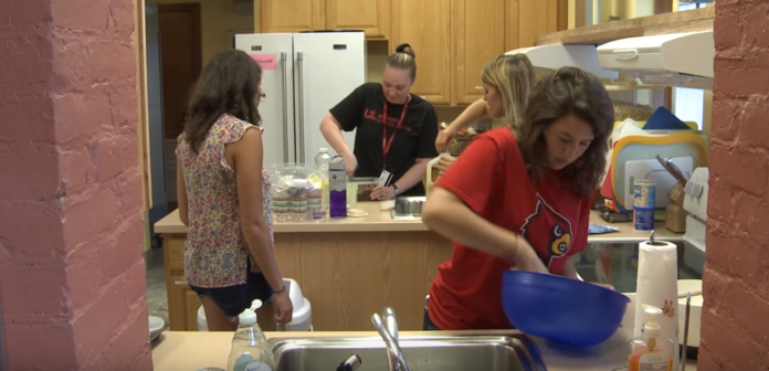 law service A group of first-year Brandeis School of Law students volunteer at the Ronald McDonald House.