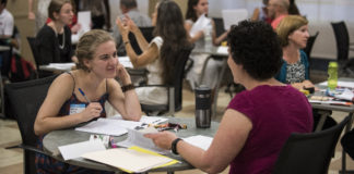 Now in its eighth year, the program lets applicants have one-on-one conversations with previous winners who offer suggestions and tips.