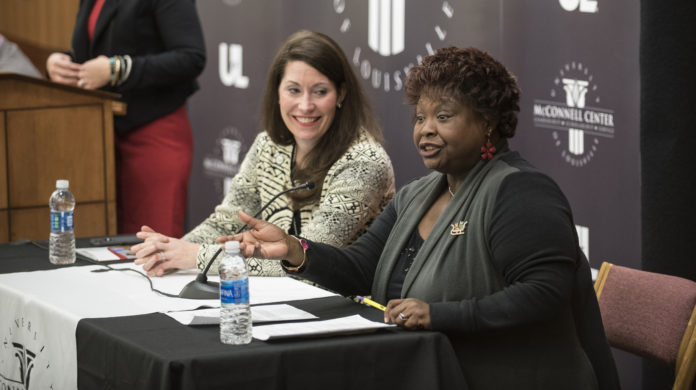 Kentucky Secretary of State Alison Lundergan Grimes kicked off her second Statewide Civic Engagement Tour at UofL last week.