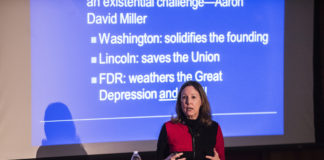 UofL alumna and University of Virginia government professor Barbara Perry speaks at the McConnell Center on the American presidency.