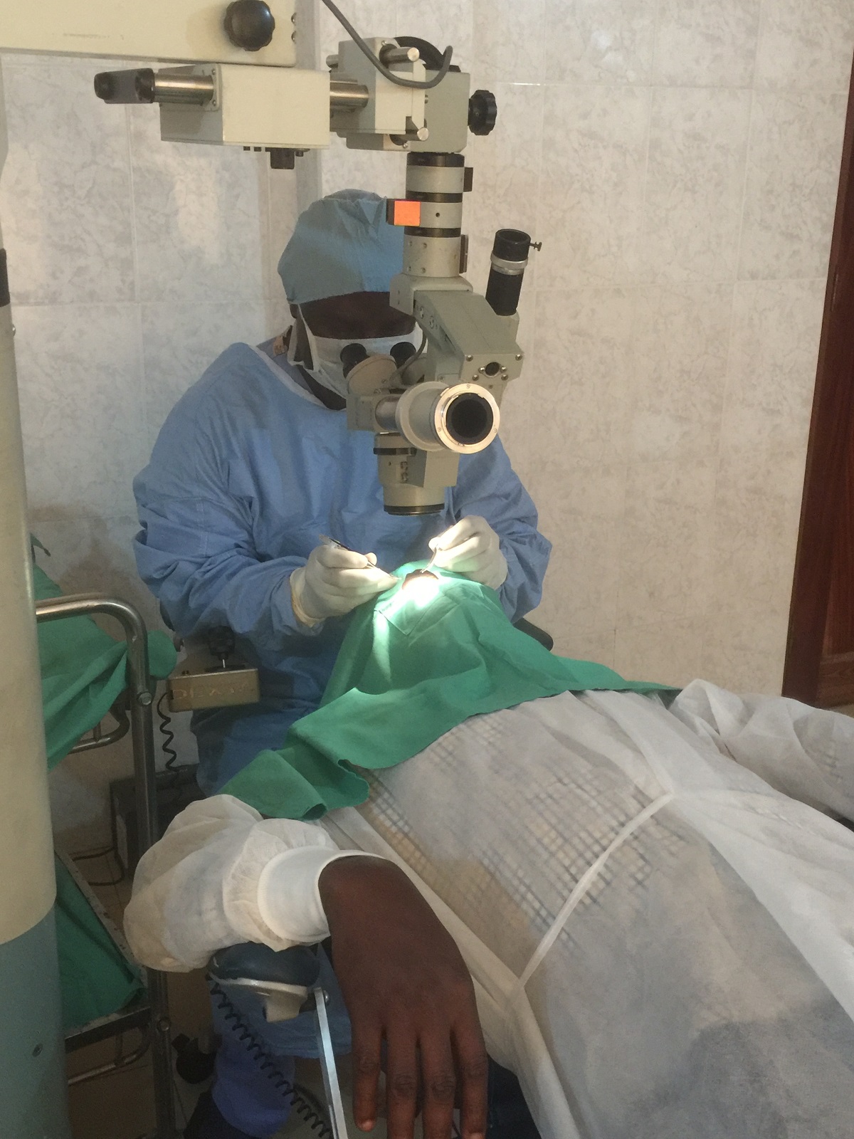 Ophthalmic equipment in use in Tamale, Ghana. The equipment was donated to Friends Eye Center by UofL.