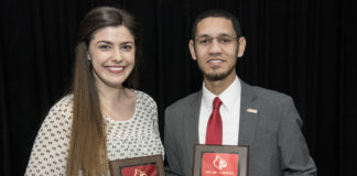 Jason Jewell, from Louisville, and Jessica Morgan, from Midway, Kentucky, have been named "Mr. and Ms. Cardinal" for 2017.