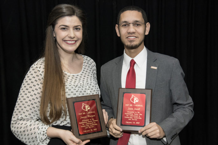 mr ms cardinal Jason Jewell, from Louisville, and Jessica Morgan, from Midway, Kentucky, have been named