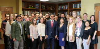 Federal judge Amul Thapar visited the McConnell Center and met with students in Dr. Gary Gregg’s political leadership class (UofL political science department).