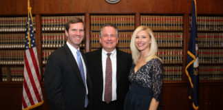 Andy Beshear was sworn is as Kentucky's 50th Attorney General on Monday, January 4, 2016.