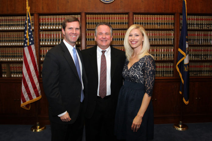 Andy Beshear was sworn is as Kentucky's 50th Attorney General on Monday, January 4, 2016.