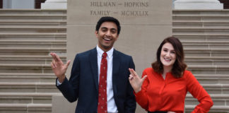 Vishnu Tirumala and Sarah Love were elected president and executive vice president for the Student Government Association during the recent election.