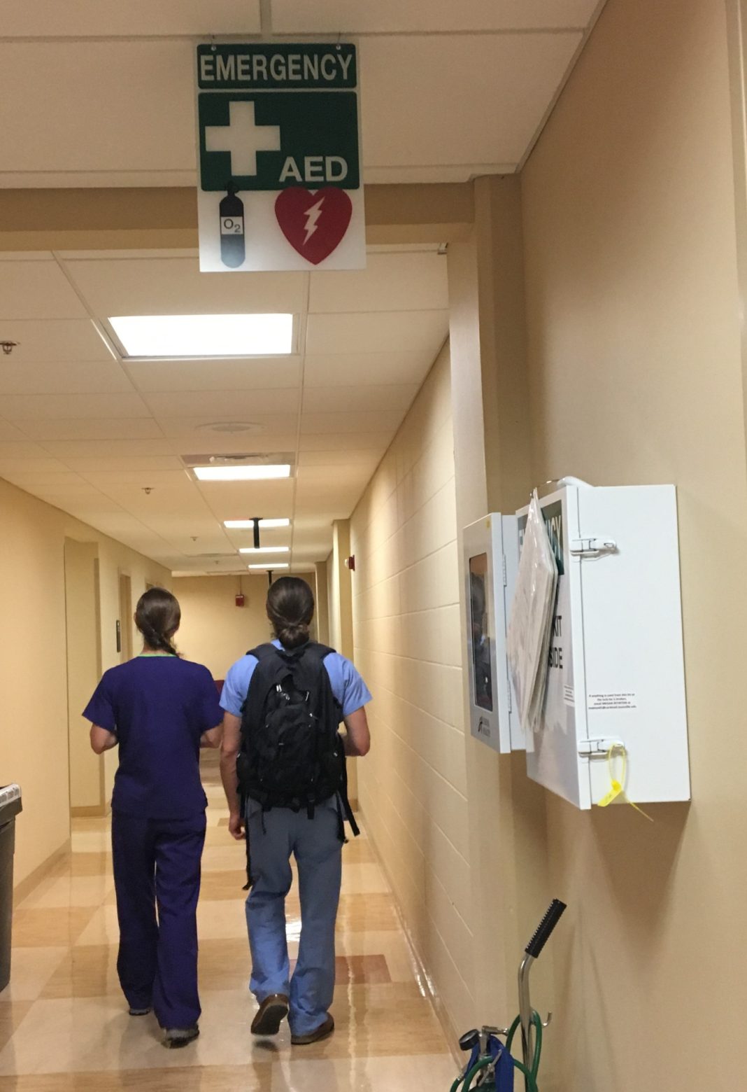 AED with students AED with passers by