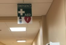 AED with passers by