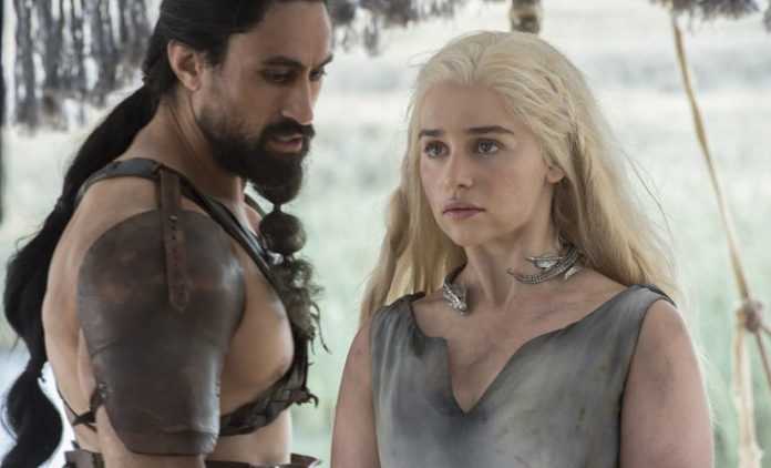 Characters from 'Game of Thrones,' Khal Drogo and Daenerys Targaryen, speak Dothraki, invented by linguist David Peterson, who is speaking at UofL on April 14.