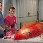 Civil engineering students at UofL built a concrete canoe and figured out how to make it float as part of a competition with students from other engineering schools in the region.