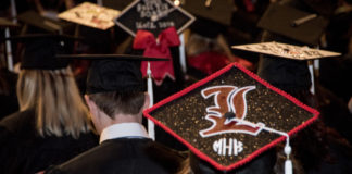 Spring commencement is Saturday at the KFC Yum! Center.
