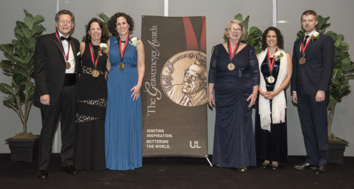 2017 Grawemeyer Award recipients Gary Dorrien, Diana Hess, Paula McAvoy, Marsha Linehan, Dana Burde and Andrew Norman