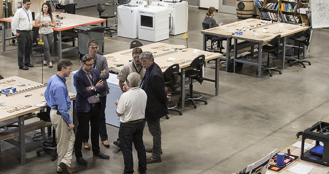 Executives from some of the nation's largest companies visited UofL this week to learn more about the emerging manufacturing technology being developed on campus.