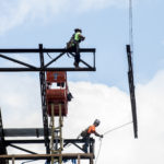 The final beam is put into place