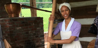 Sidney Edwards playing Rose, an enslaved distiller at Locust Grove