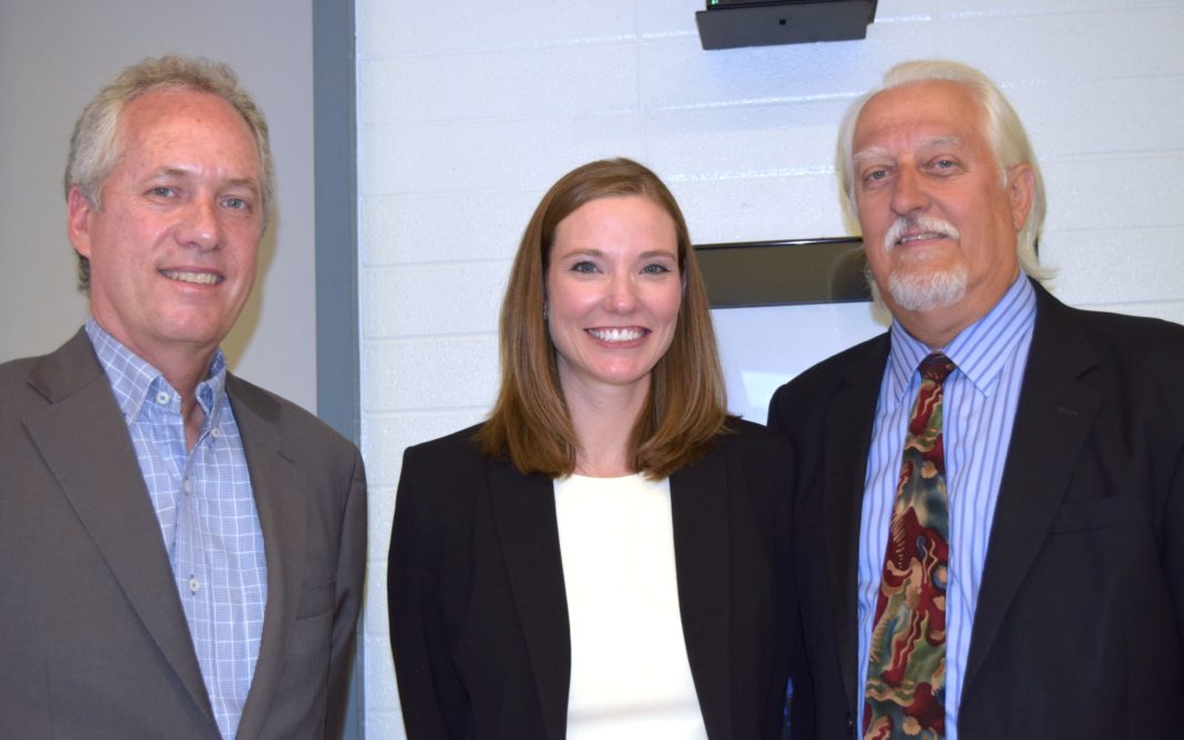 Mayor Greg Fischer, Sarah Moyer and Craig Blakely