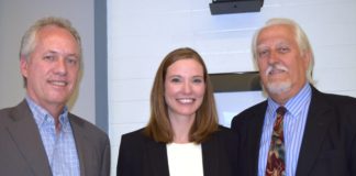 Mayor Greg Fischer, Sarah Moyer and Craig Blakely