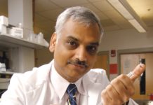 Aruni Bhatnagar in lab