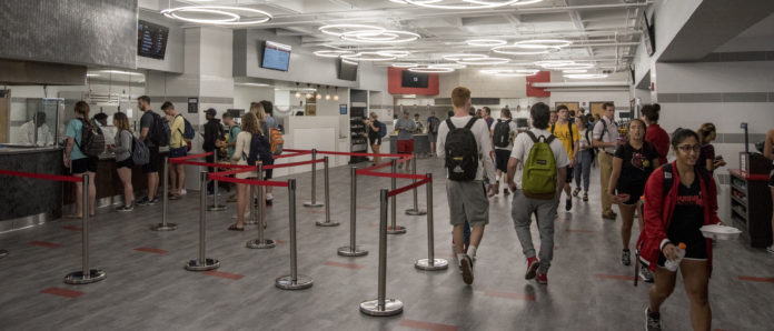 Students enjoy the new SAC dining options.