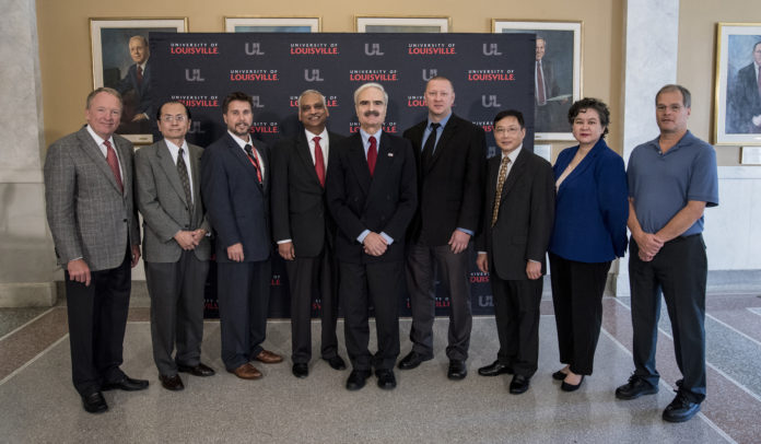 Dr. Roberto Bolli, center, and his team have received one of the largest grants for medical research in UofL's 219-year history.