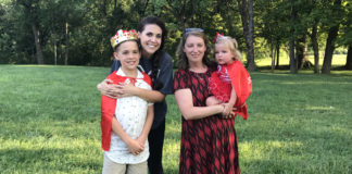 Erica Osborne and her daughter Violet Ehringer, right, will be front and center at the Kentuckiana Heart Walk. Violet will be crowned Queen of this year's event. Her mom works for the Kent School of Social Work.