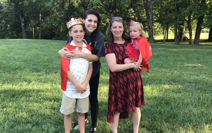 Erica Osborne and her daughter Violet Ehringer, right, will be front and center at the Kentuckiana Heart Walk. Violet will be crowned Queen of this year's event. Her mom works for the Kent School of Social Work.